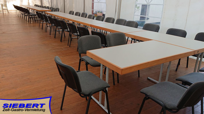 Mobiliar Verleih - Bankett Tisch 0,70m x 1,40m mieten